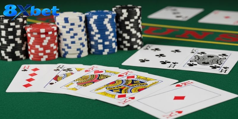 Sáu bước tạo thành một ván Caribbean Stud Poker