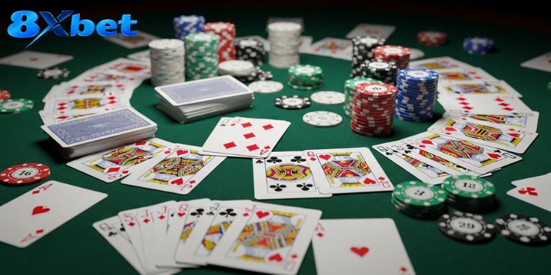 Hành động cược và cấu trúc pot trên bàn Omaha